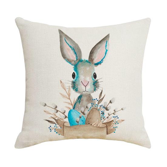 Obliečka na vankúš Skrytý zips Prachotesná posteľná bielizeň Happy Easter Bunny Throw Obliečka na vankúš Home Dekor Domáce potreby
