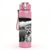 1PC UFO Alien Farm Abduction Print 750ml Color Plastic Sports Water Bottle Leakproof Flip Straw Lid Suitable for Sports Office Home Use