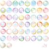 50Pcs/Set Watercolor Bubbles PET Stickers Waterproof DIY Fashion Doodle Decals Stickers