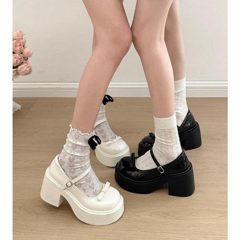 Fashion Japanese High Heels Mary Jane Shoes Women 2025 Goth Chunky Platform Pumps Woman Ankle Buckle Thick-soled Party Lolita Shoes
