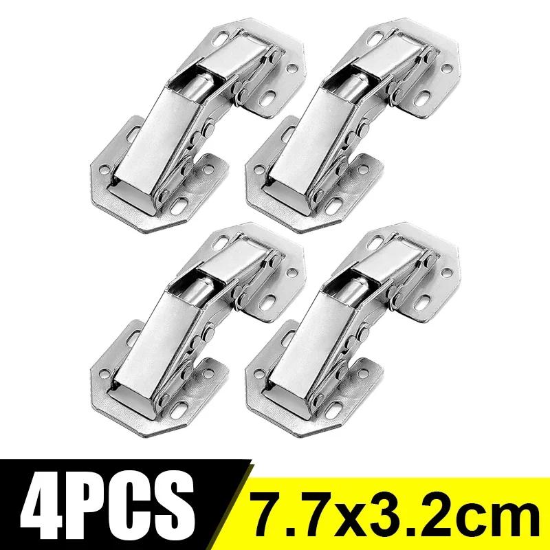 

10/2 шт. петли из нержавеющей стали для шкафа 90 градусов без сверления отверстия буферная петля для двери шкафа для домашней кухонной мебели фурнитура