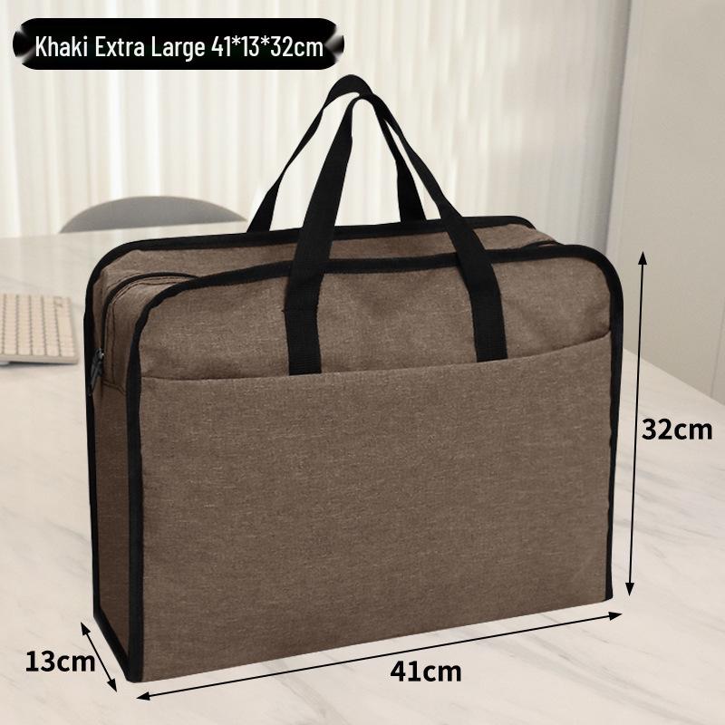 Men's and Women's Zippered Briefcase for Documents and Contracts