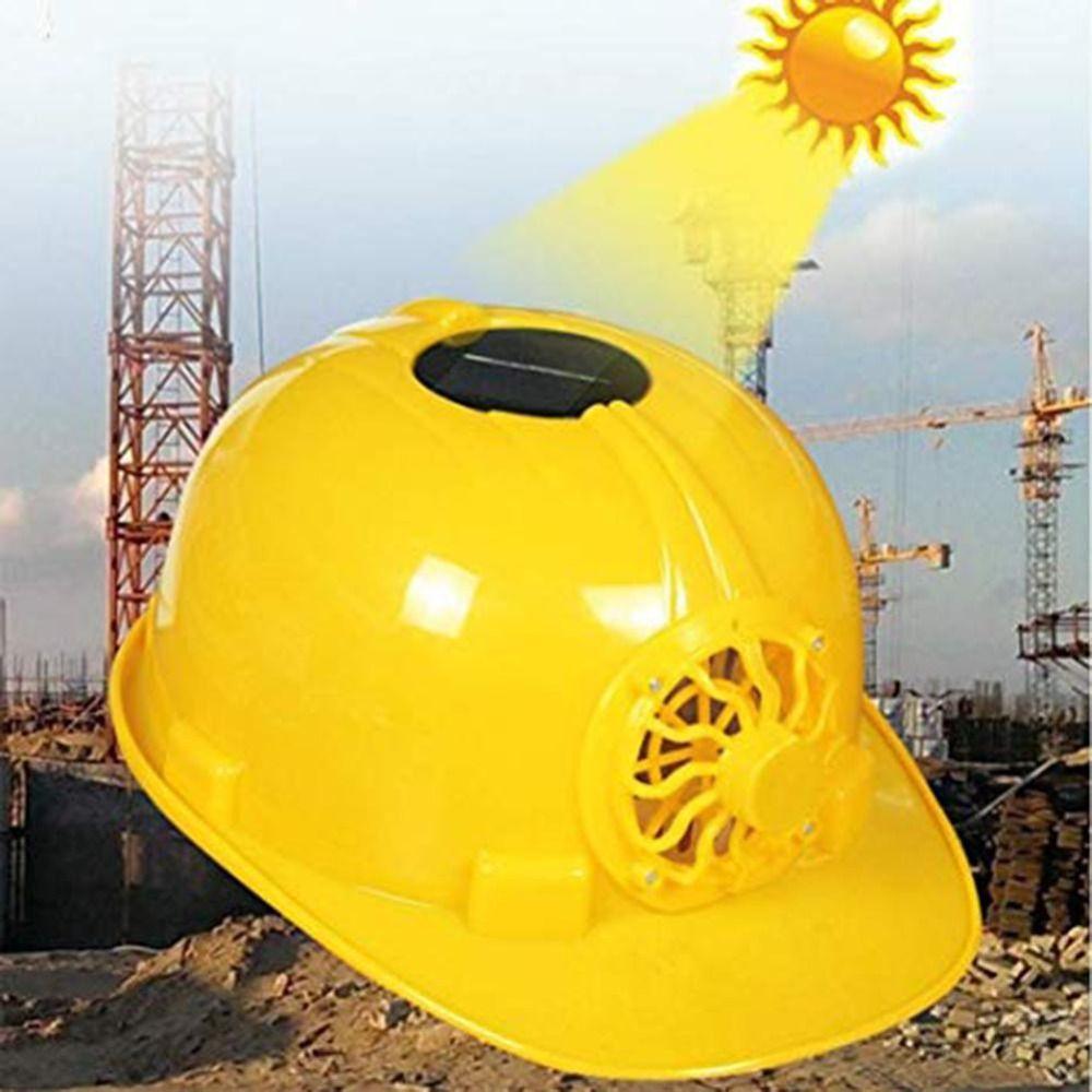 With Cooling Fan Fan Helmet Adjustable Fan Safety Helmet Breathable   Cycling