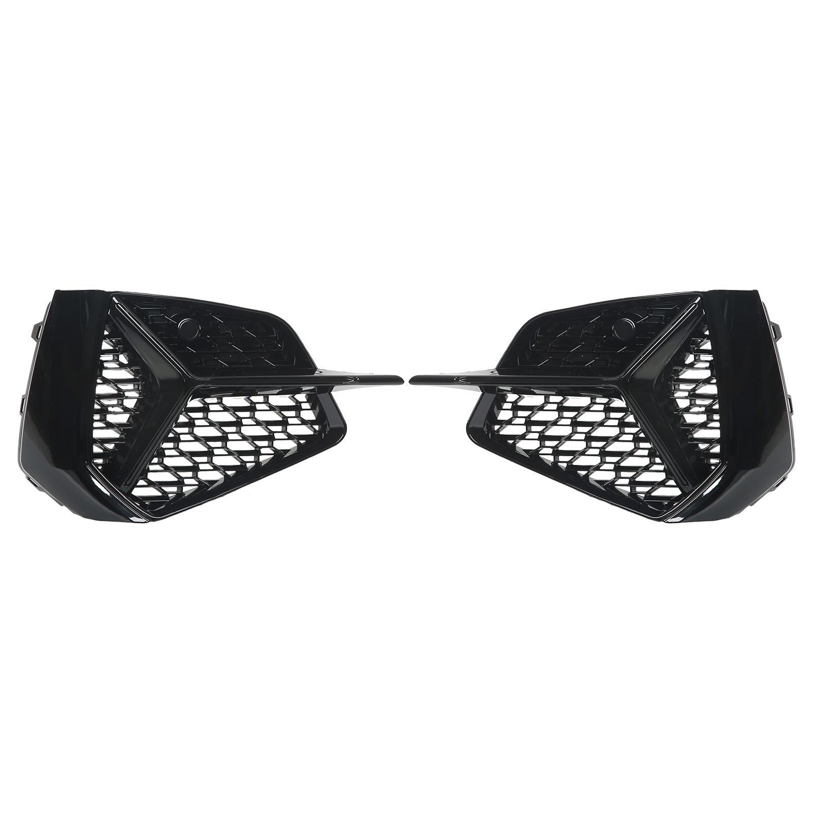 

1 пара глянцевых черных противотуманных фар, сетка, решетка, накладка на противотуманную фару для замены в стиле RS3 для A3 S3