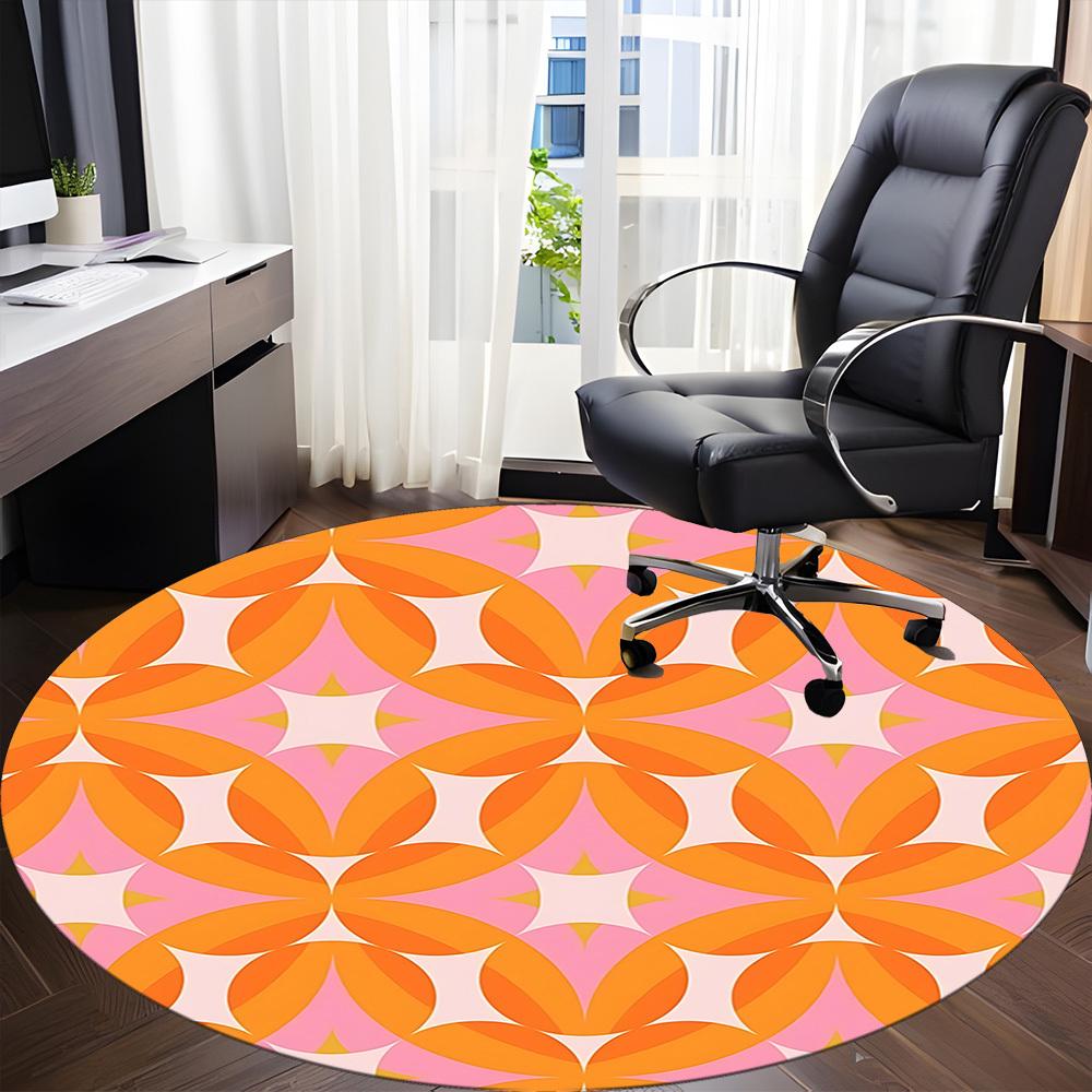 1pc Mandala Office Round Rug, Carpet for Office, Gaming, Lightweight Round Floor Mat yy260205044
