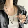 Elegant  Large Pendant Black Rope Long Necklace For Women Girls Versatile Sweater Chain Jewelry Accessories Gifts