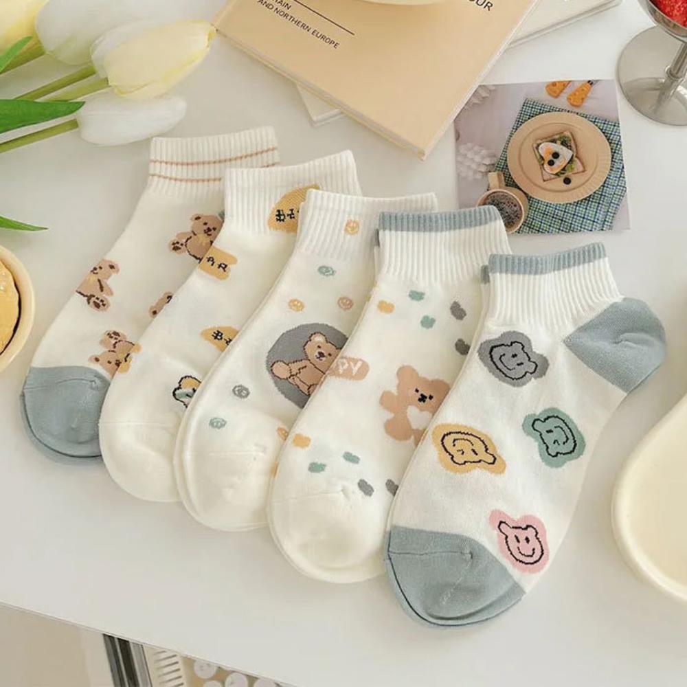 1 Pair Per Style Korean Style Women’s Short Socks – Cute & Trendy Ankle Socks for Spring, Summer & Fall