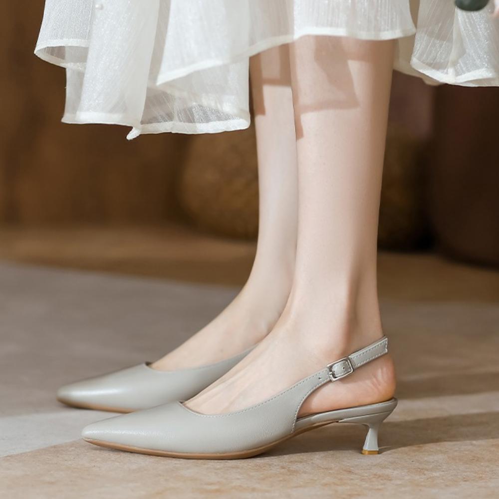 

2025 Summer New Ladies Shoes Buckle Strap Women s High Heels Fashion Solid Color Pointed Toe Design Elegant Sexy Women s Sandals 34 абрикосовий