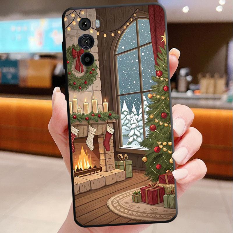 Christmas Art Phone Case For Motorola Edge 50 40 Pro 60 50 40 30 Ultra Neo Fusion Moto G Play G Stylus G Power G
