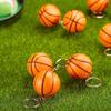 Fashionable Basketball Keychains Sturdy PU Sponge Pendant Keyrings Accessory for Sports Fans and School Clubs Daily Use