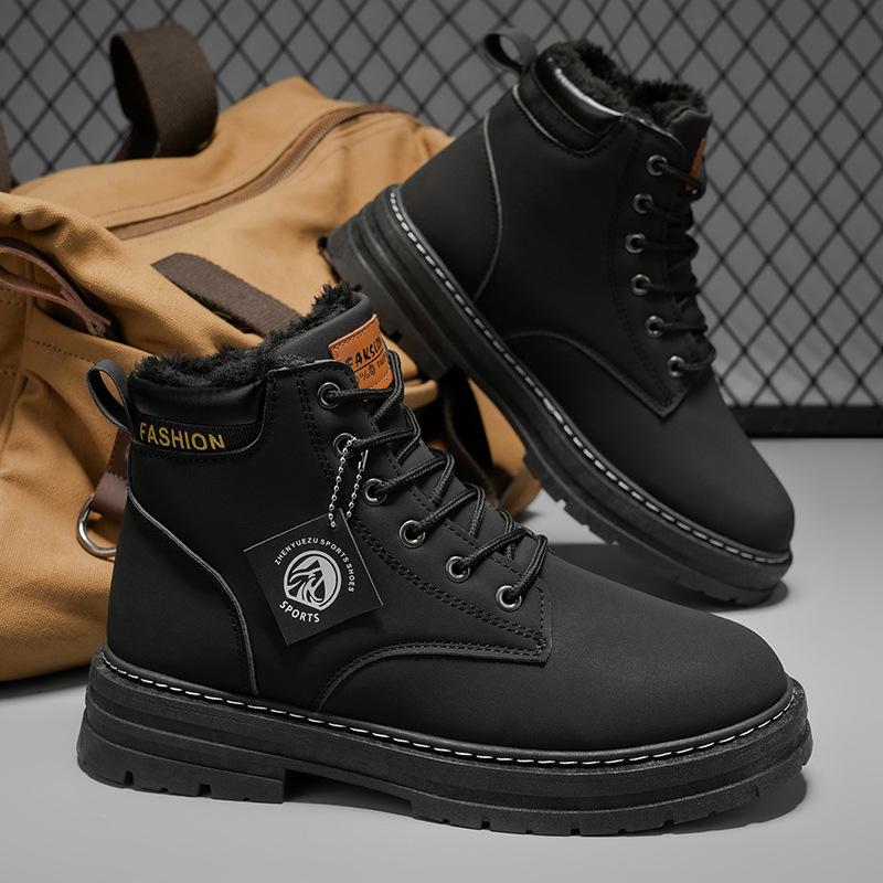 

Ботинки Мартин мужские зимние высокие спортивные и повседневные трендовые рабочие бархатные утепленные хлопковые ботинки 48