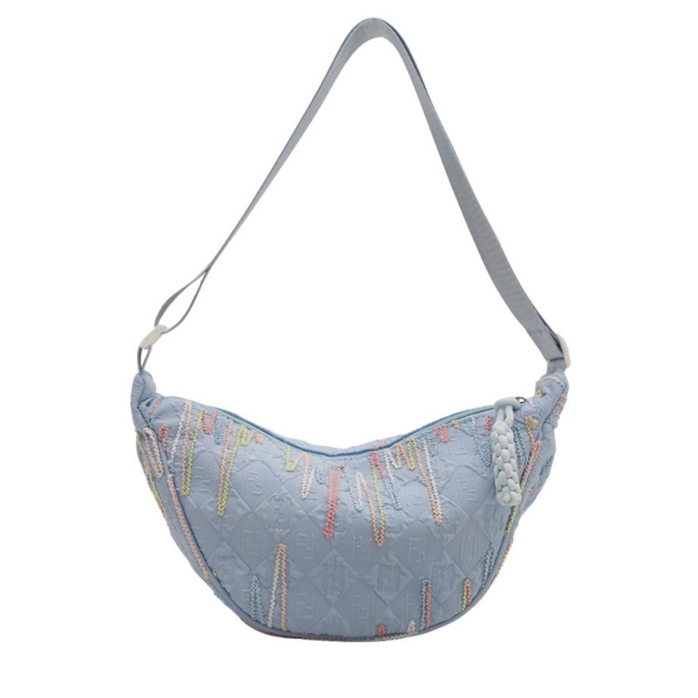 Fashion Nylon Crossbody Bags Solid Vintage Messenger Bag Colored Shoulder Strap Bucket Bag Women
