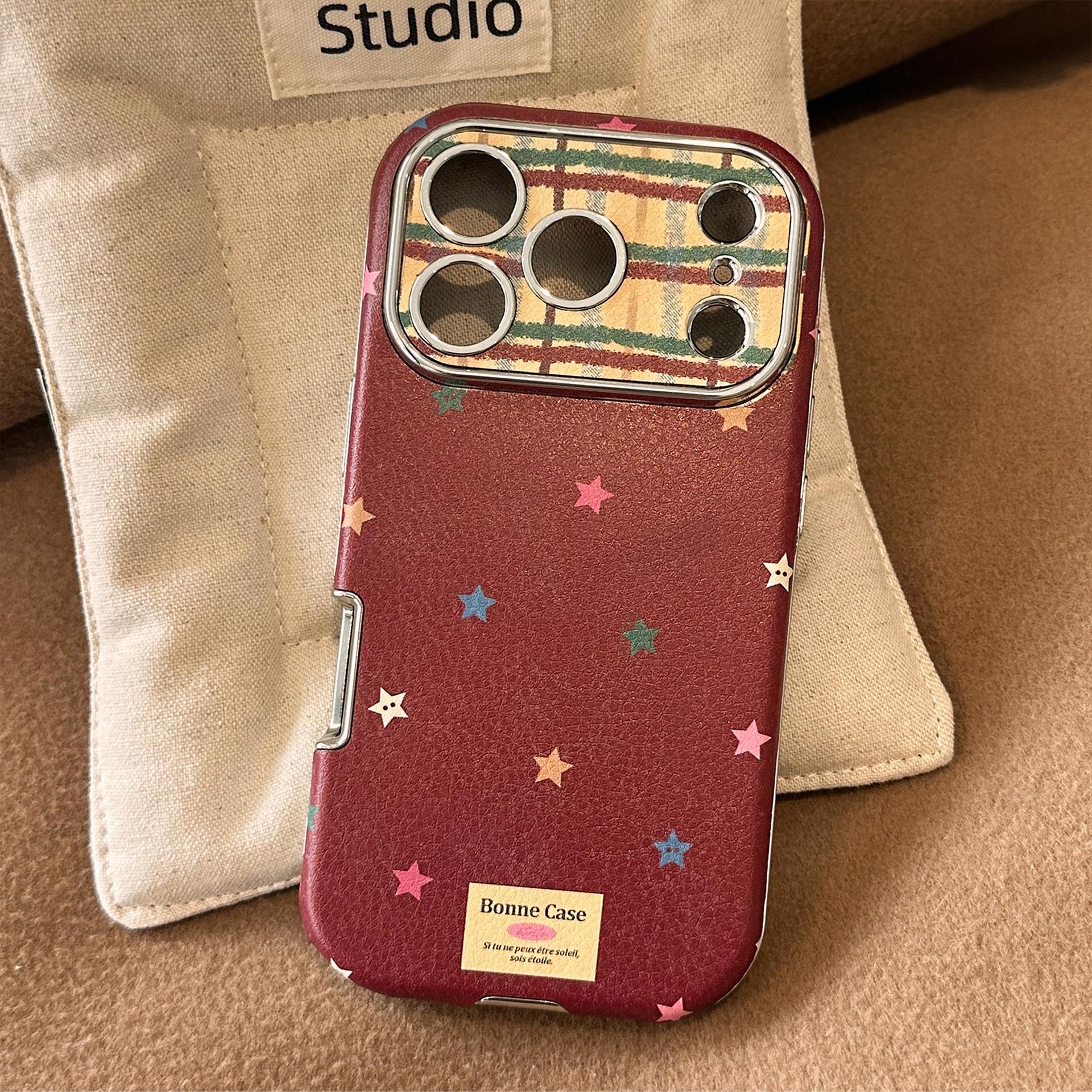 

Colorful Stars Contrasting Color Creativity for IPhone17promax Mobile Phone Case for Apple 16 Anti-fall 13 All-inclusive 15 Bracelet 11