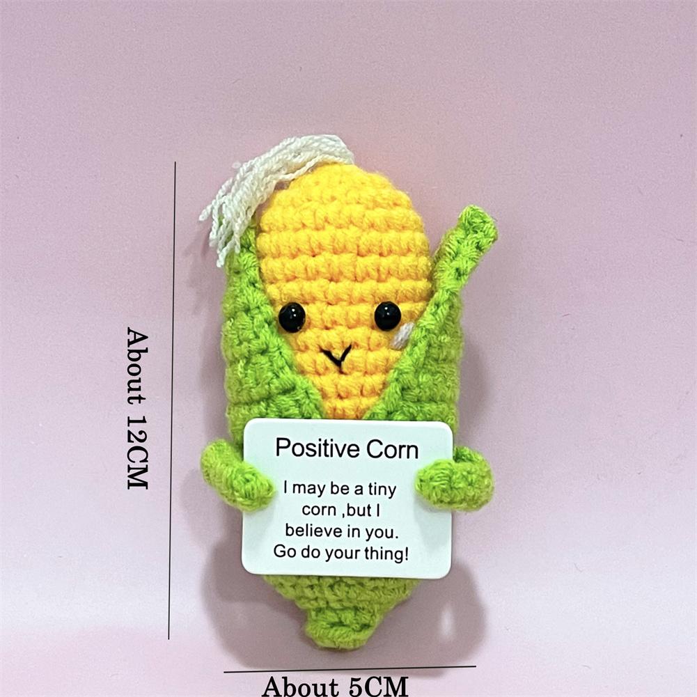 Positive Knitting Potato Doll Decoration with Card Positive Potato Doll for Birthday Party Office Decoration Good Luck Gifts