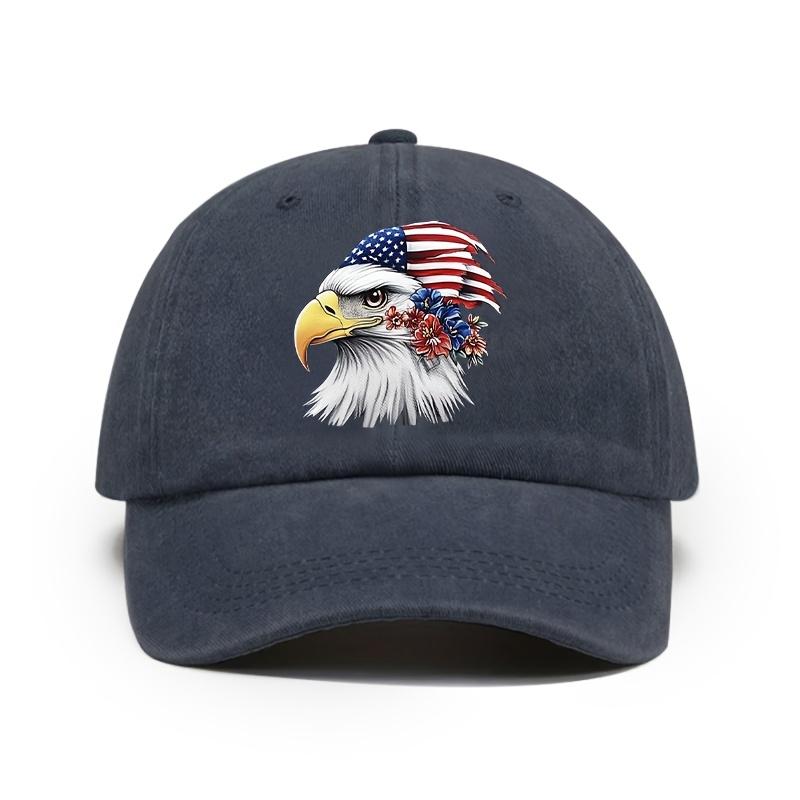 Adjustable Patriotic Eagle Baseball Cap  Lightweight Polyester Sun ProtectionIdeal for Outdoor Activities Like Fishing  Golf