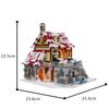 MOC The Tavern Under the Snow Building Blocks Model Medieval Winter Tavern Architecture Bricks Assembly Toys Kids Birthday Gifts
