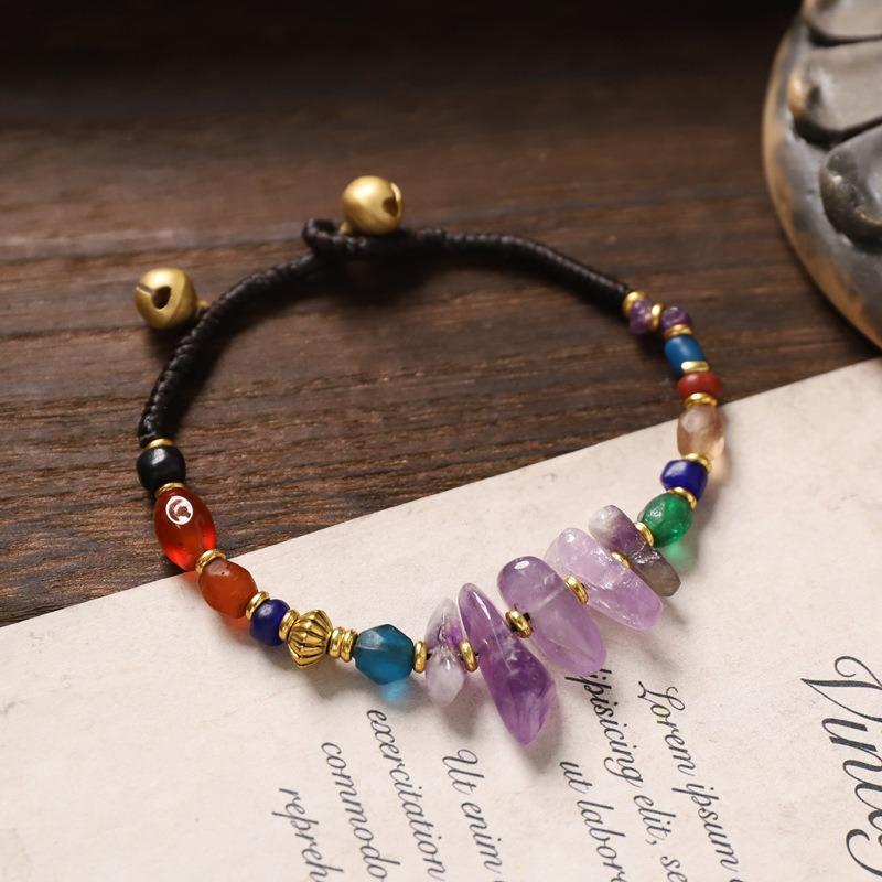 

Natural crystal retro woven bracelet niche design high-end bracelet bracelet bracelet women s accessories