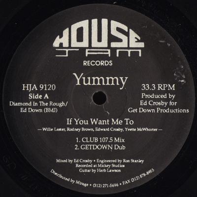 12inch Record YUMMY - If You Want Me To Stay HJA9120 HOUSE JAM RECOR 1991 US Dance & Electronica Used