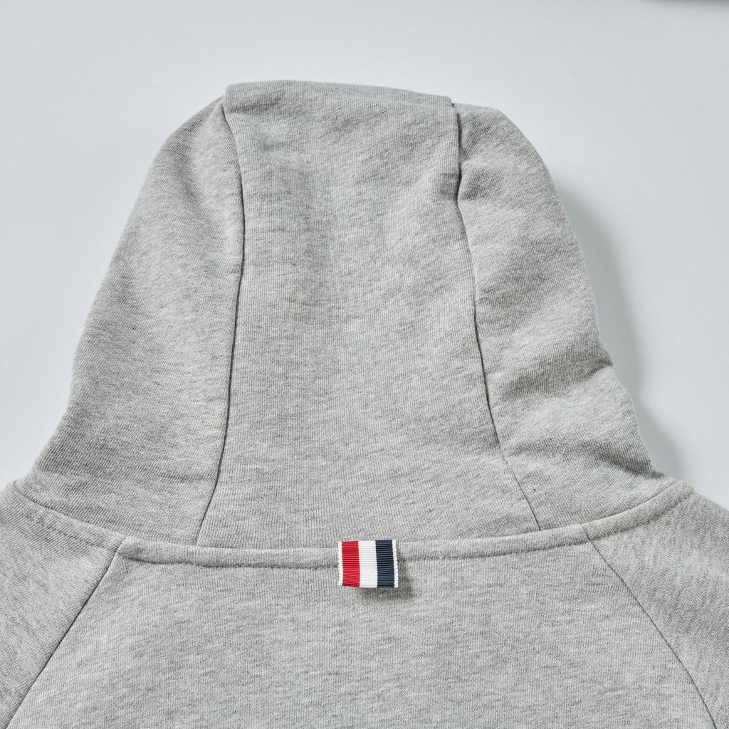 Unisex Zipper Hoodie - Autumn Collection with Four-Stripes, Color Block & Side Stripes Design