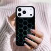 Carbon Fibre Futuristic Neon honeycomb Phone Case For Apple iPhone 17 Air 16E 15 14 Plus 13 12 11 Pro Max Mini Funda Cover
