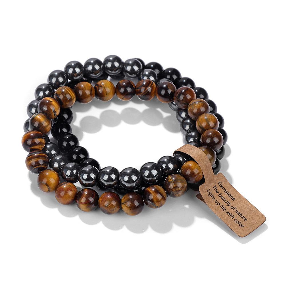 Hot Selling Natural Stone Crystal Beads Multi-Layer Amethyst Bracelets for Women and Men Semi-Precious Fashion Jewelry for All