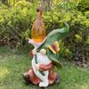 Outdoor Solar Powered Resin Gnome Statue 35cm LED Garden Light Yard Lawn Pathway Decoration For Balcony Terrace