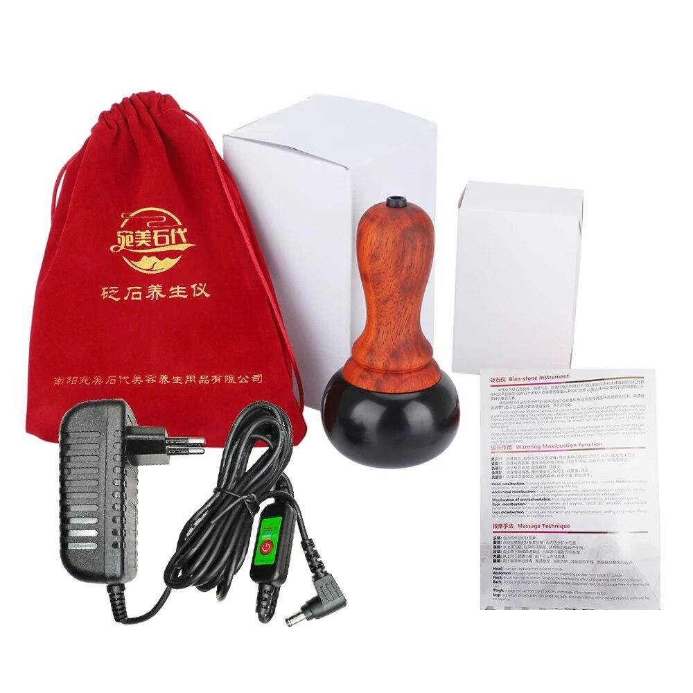 

Электрический нагревательный камень Bian Stone Gua Sha, массажер для горячего компресса, физиотерапевтический инструмент для тела, массаж спины и лица, теплый инструмент для прижигания Guasha CN