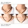 Colantotte Official Limited Edition Magnetic Necklace, ALT, Black x Metallic Gray, Size M, Men's, Women's, Popular, Sports