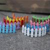 5 Stück Miniatur Kleiner Holzzaun DIY Feengarten Mikro Puppenhaus Tore Deko