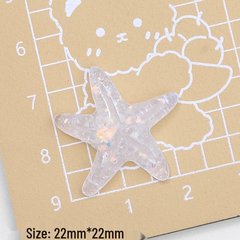 Multi-Color Sparkling Starfish Resin Charms for Crocs, Jewelry & Hair Clips