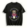 Old Clown Death Circus Themed Graphic Casual T-Shirt Pure Cotton T-shirt