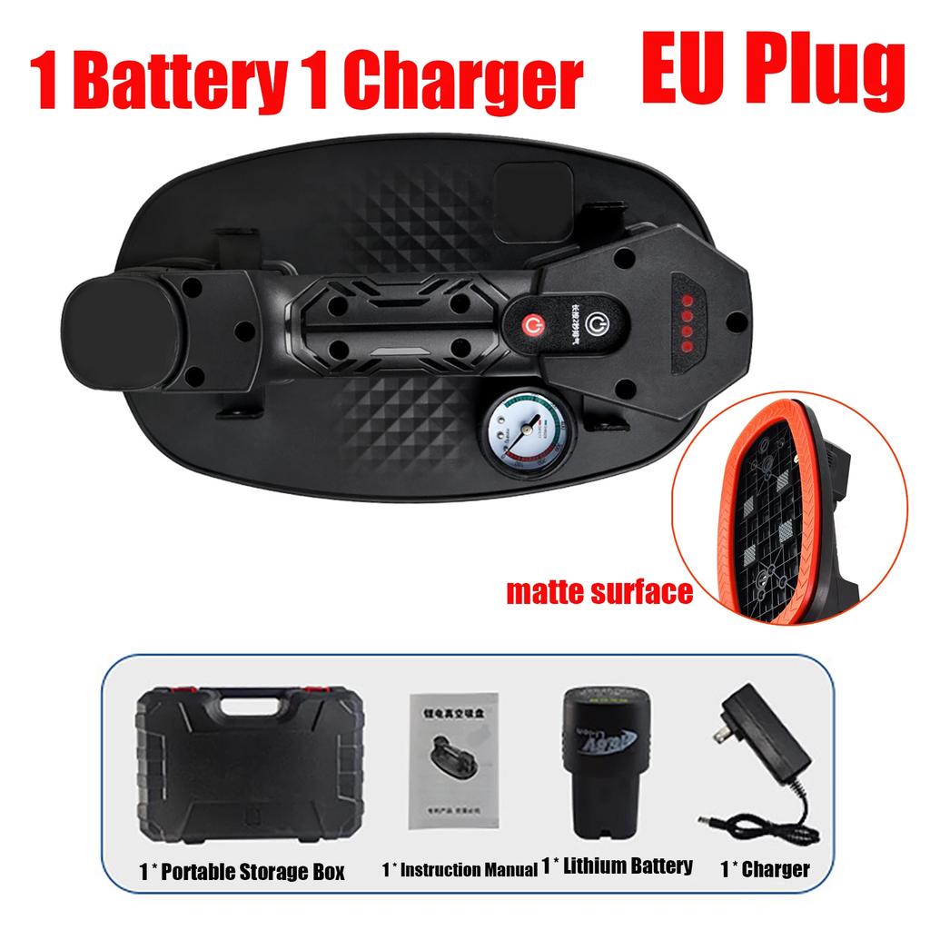 220kg Load Electric Vacuum Suction Cup with Battery Heavy Duty Automatic Replenishing Vacuum Glass Tile Slab Lifting Carry Tool