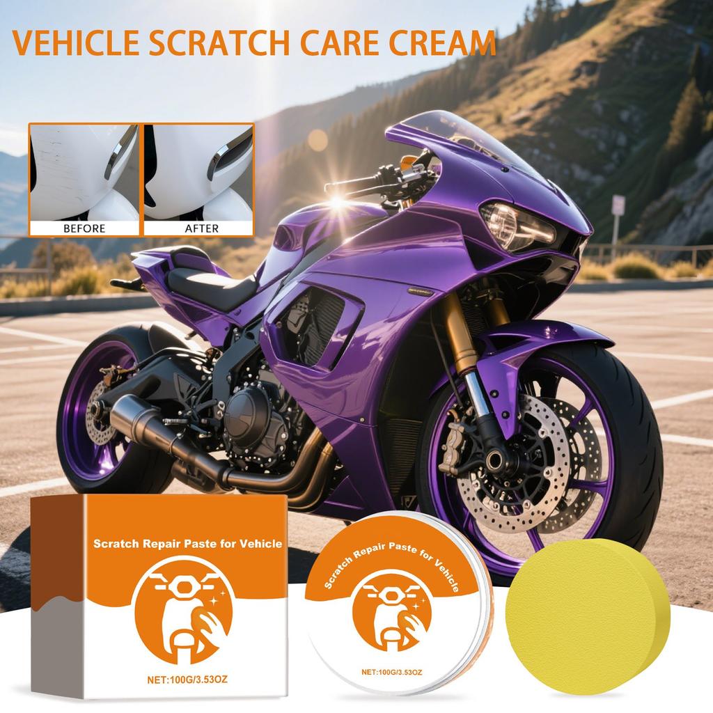 Bilreparationspasta för repor, Förbättrar smårepor, Bilfärgsvårdspasta för uppfräschning, Lämplig för bilfärg i flera färger