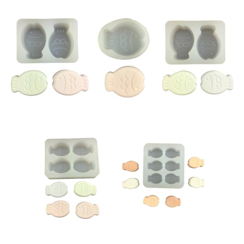 Silicone Fondant Molds Candy Molds Fish Shaped Silicone Molds DIY Baking Supplies Baking Molds Suitable for Clay Crafts