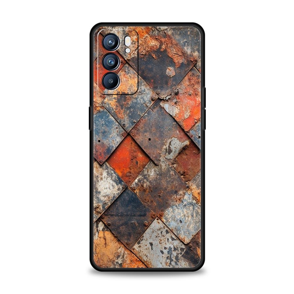 Vintage Industrial Style Rusty Phone Case For Oppo Reno 13 12 11 10 7 F Find X5 X6 A98 A80 A79 A78 A57 A54 A31 A17 Pro Soft TPU