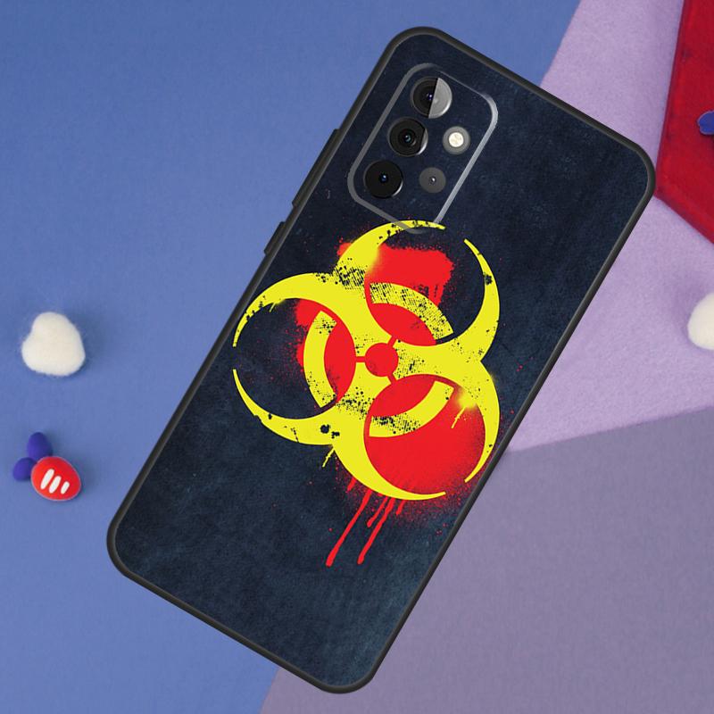 Biohazard Symbol Logo Case For Samsung Galaxy A52 A53 A33 A13 A34 A54 A14 A35 A55 A15 A56 A36 A26 A16 A06 A22 A32