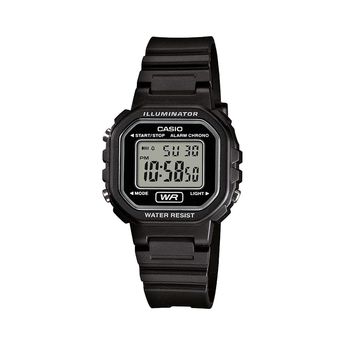 

CASIO LA-20WH-1A Digital Watch for Women and Girls, Black, International Model [Parallel Import]
