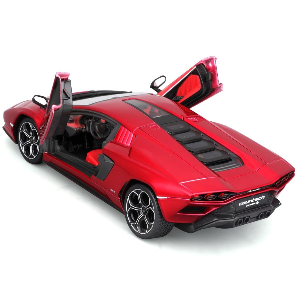 Bburago 1/24 Scale Lamborghini Countach LPI 800-4 Red / Diecast Model Car, Finished Product, 18-21102 RD