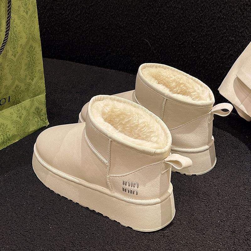 

Женские зимние сапоги хлопковые туфли 2025 зима новые теплые бархатные короткие сапоги корейская версия универсальные женские сапоги водонепроницаемые хлопковые сапоги тренд 40