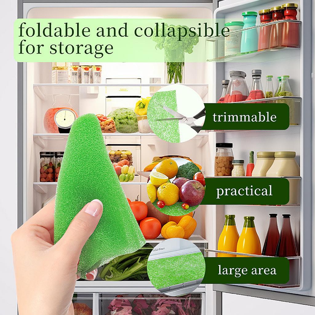 Refrigerator Mold Mats Set Of 4, Cuttable Drawer Liners, Fresh-Keeping And Storage Organizer Pads