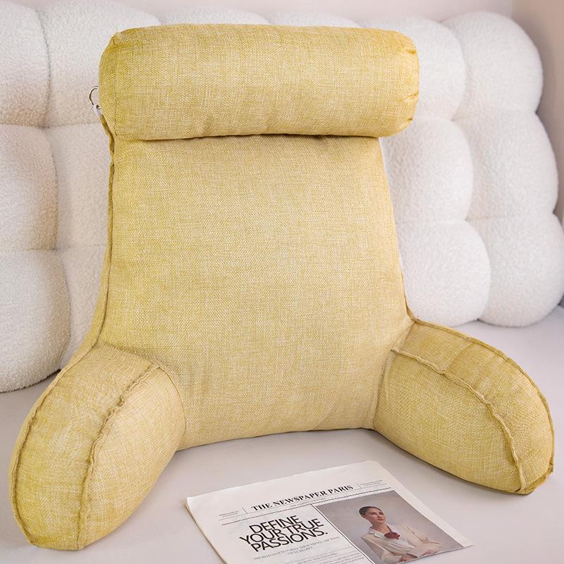 

Bedhead Soft Cushion Large Pillow for Neck Waist Protection Dual-purpose Bed Reading Pillow Sofa Living Room Bedroom Backrest Pad Removable Washable 75x50cm темные хаки