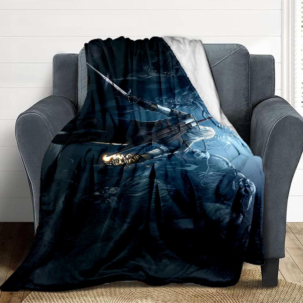 Dark Warrior Flannel Blanket Throw Blanket Soft Warm Sofa Bed Camping Car home Decor Unique Christmas Gift C930451