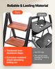 3 Step Ladder, Folding Step Stool with Wide Anti-Slip Pedal and Comfort Handgrip, Lightweight 150 kg Capacity Portable Aluminum Plant Support,