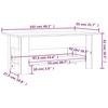 Vidaxl Coffee Table, White, 102X55X42 Cm, Wood-Based Material