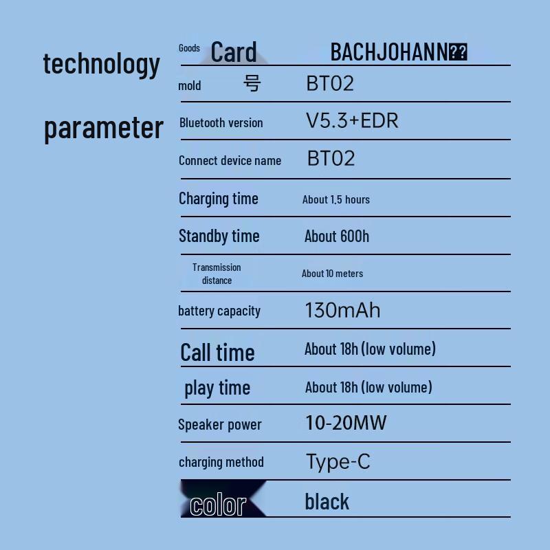 Bach Johann BT02 Wireless Neckband Bluetooth Earphones