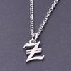 2pcs Stainless Steel Initial Necklace For Men Women Chain Old English Pendant 26 Letters Statement Necklaces Jewelry Couple Gift