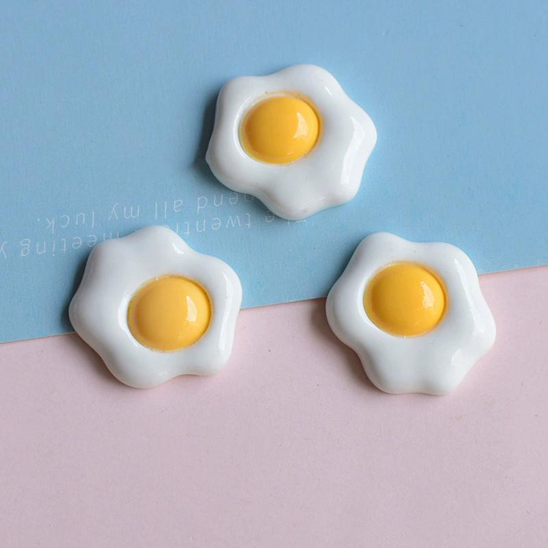 WTEMPO Mini Cute Egg Shaped Design Resin Decorations Flat Back Nail Art Accessories for Crafts Making Supplies DIY Micro Landscaping Decor Assortments