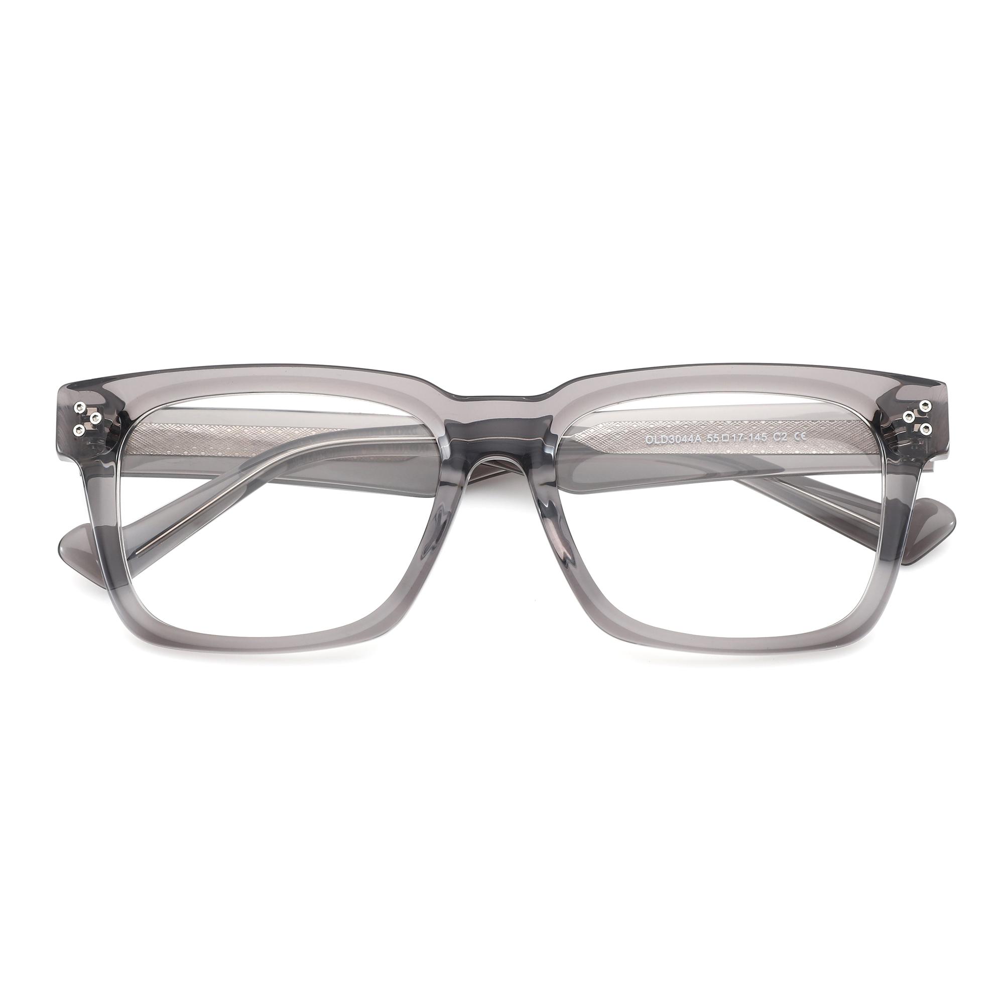 

ZENOTTIC Mens Square Prescription Glasses Fashion Transparency Grey Anti Blue Light Myopia/Photochromic Optical Eyeglasses Single Version&1.56&Photo Grey