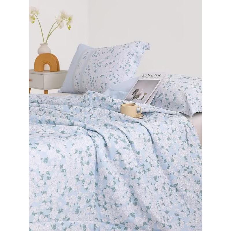 Mengjie Rose Forest Print Pure Cotton Summer Quilt