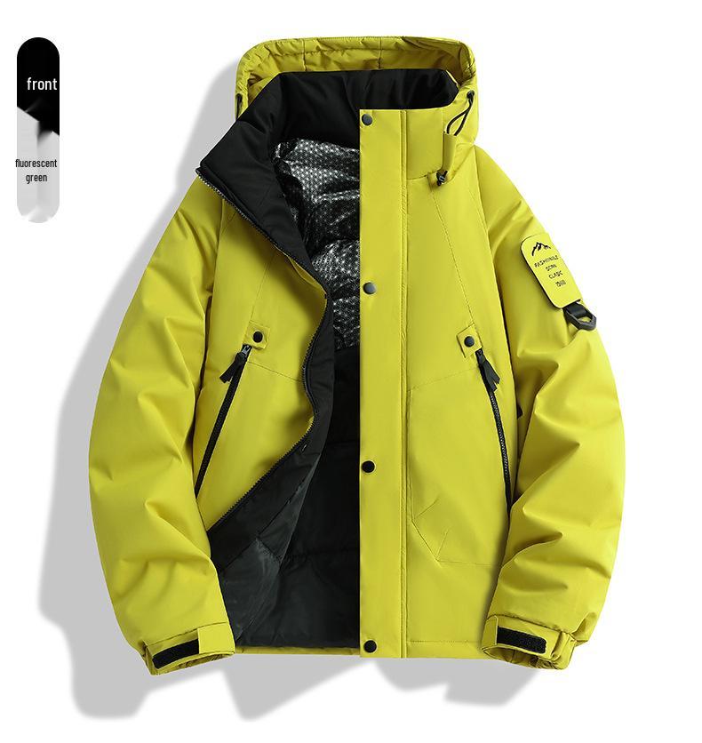 Men's New Winter Graphene Thickened Warm Hooded Jacket - Trendy Cotton Coat for Couples
